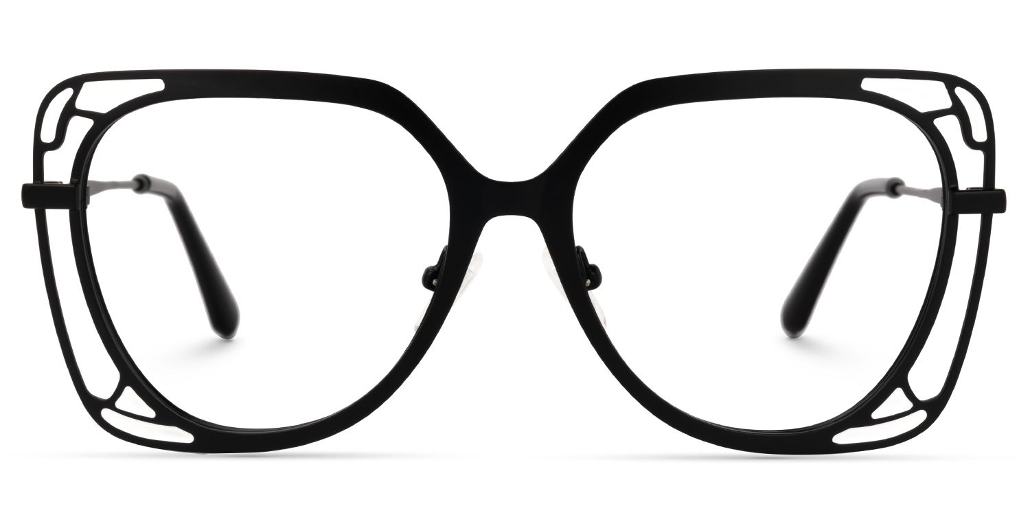 Adriaan - Square Black Eyeglasses | Vooglam Angle View