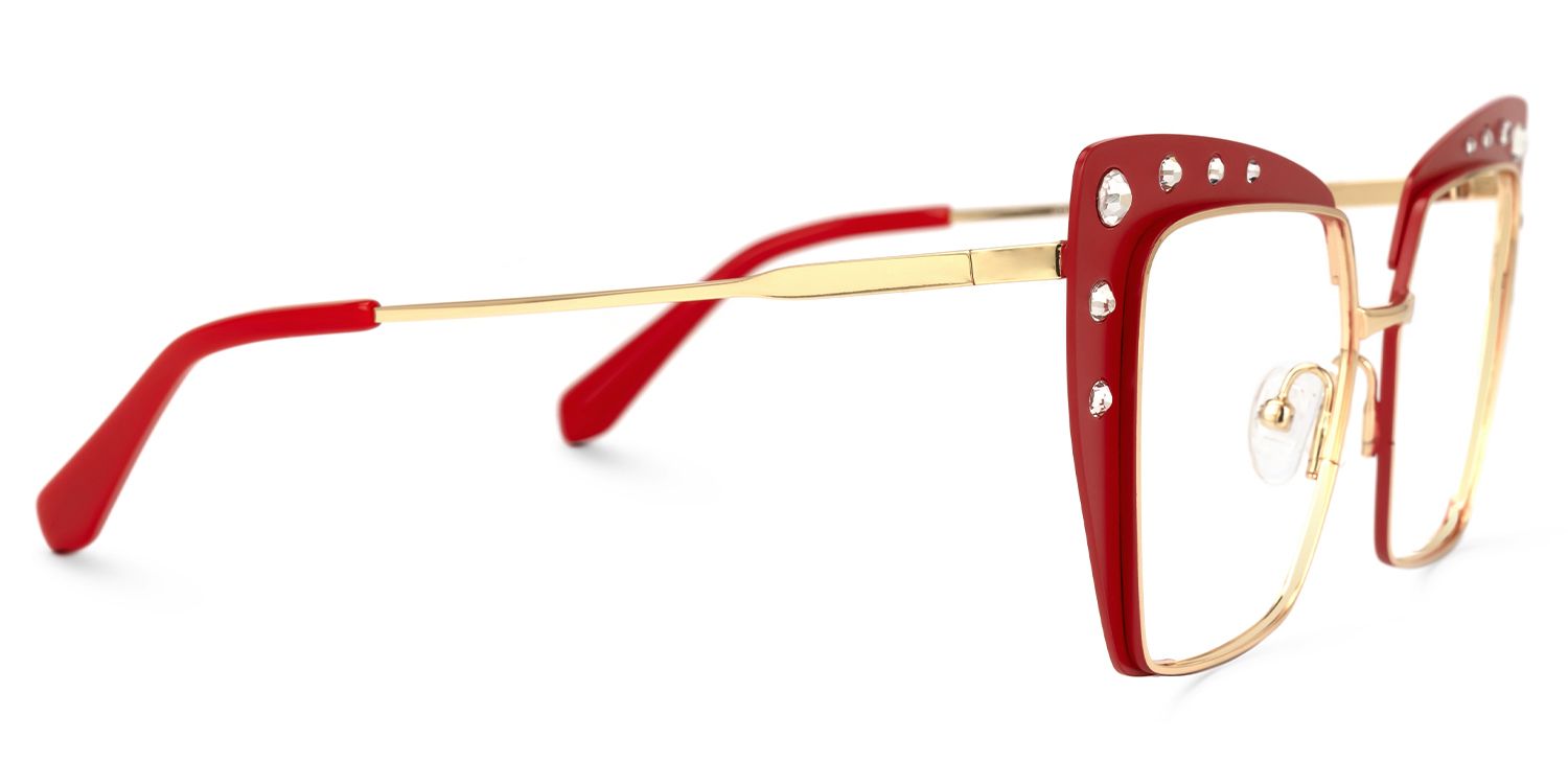 Afrim - Square Red Eyeglasses product detail 4