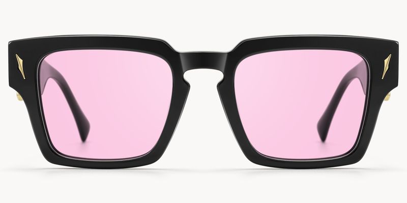 Stiletto - Rectangle Black Sunglasses