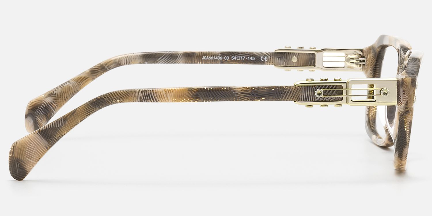 Anacortes - Light Brown Pattern Guitar Glasses | Vooglam Side View