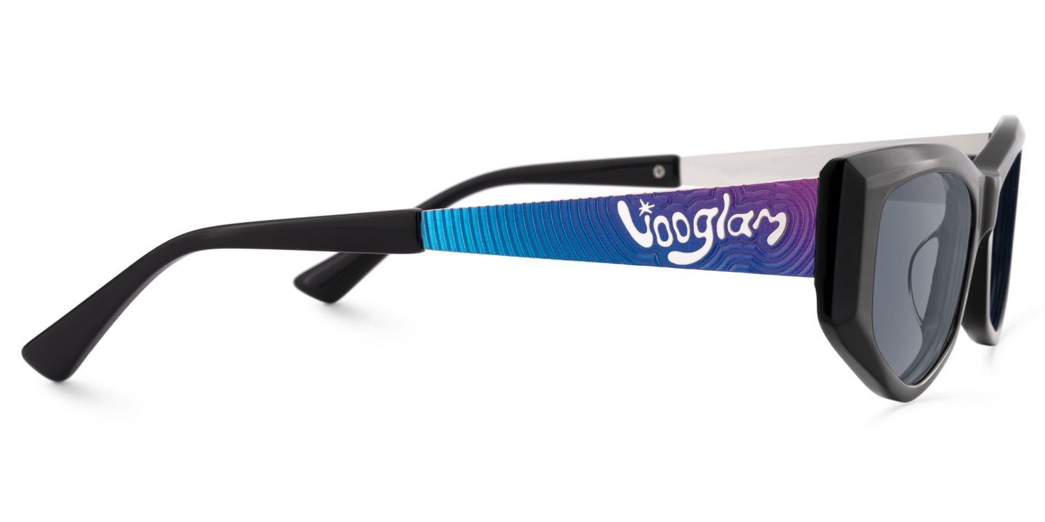 Tahiya - Geometric Black Sunglasses | Vooglam 4