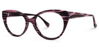 Delara - Cat Eye Purple Eyeglasses | Vooglam Front View