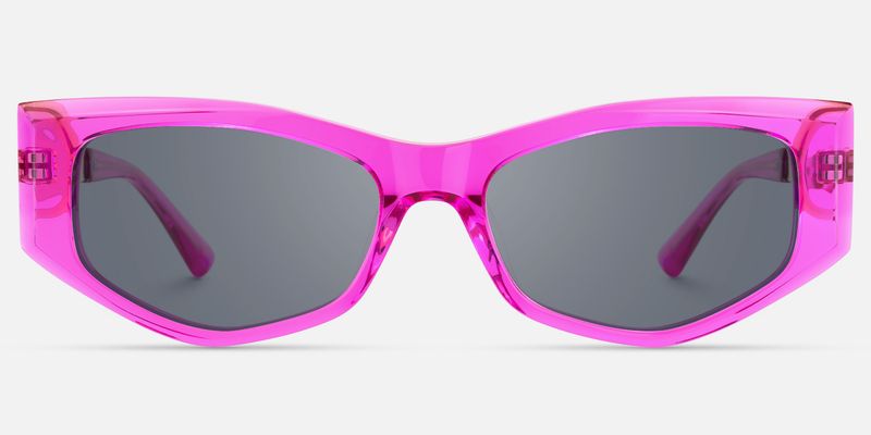 Tahiya - Geometric Pink Sunglasses by Vooglam