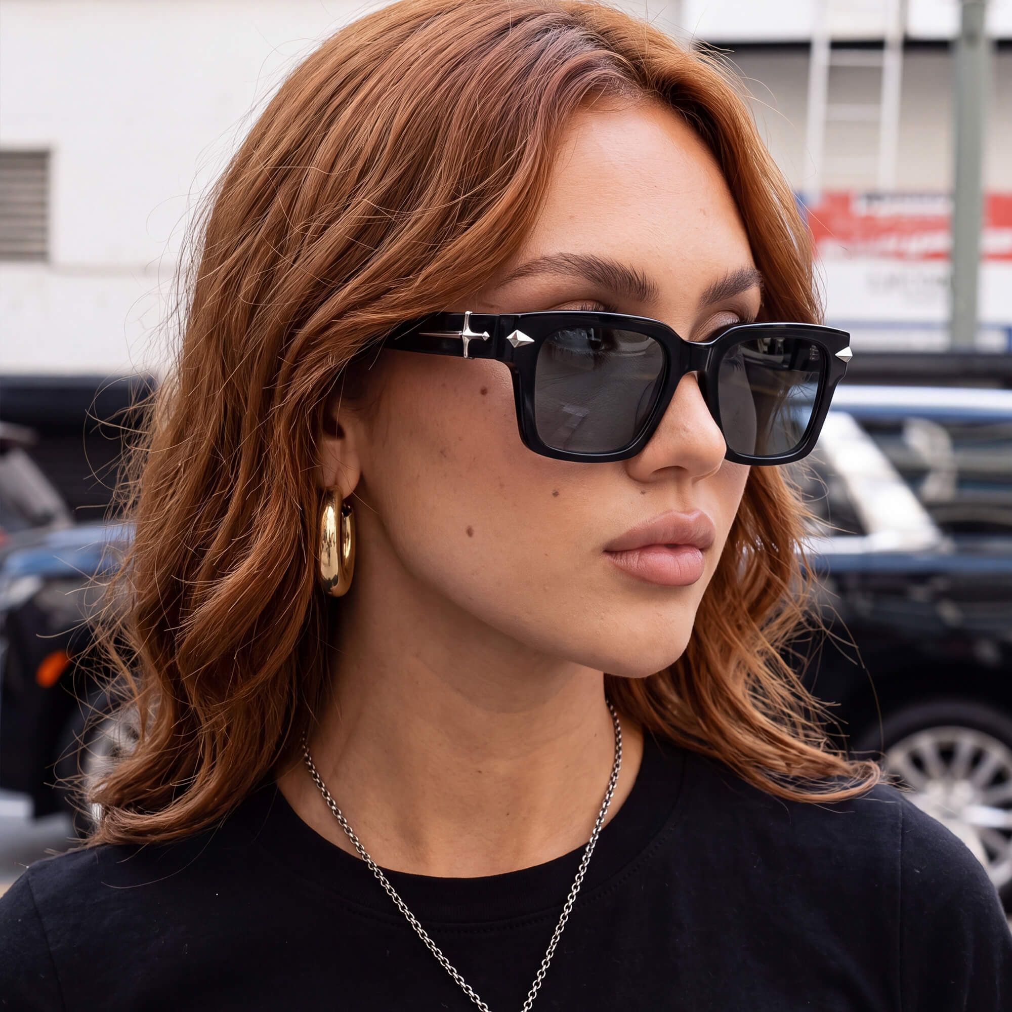 Vooglam Street Style in Real Life: Covenant - Thick Acetate Sword Sunglasses by Vooglam