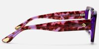Kente - Rectangle Purple Eyeglasses | Vooglam Side View