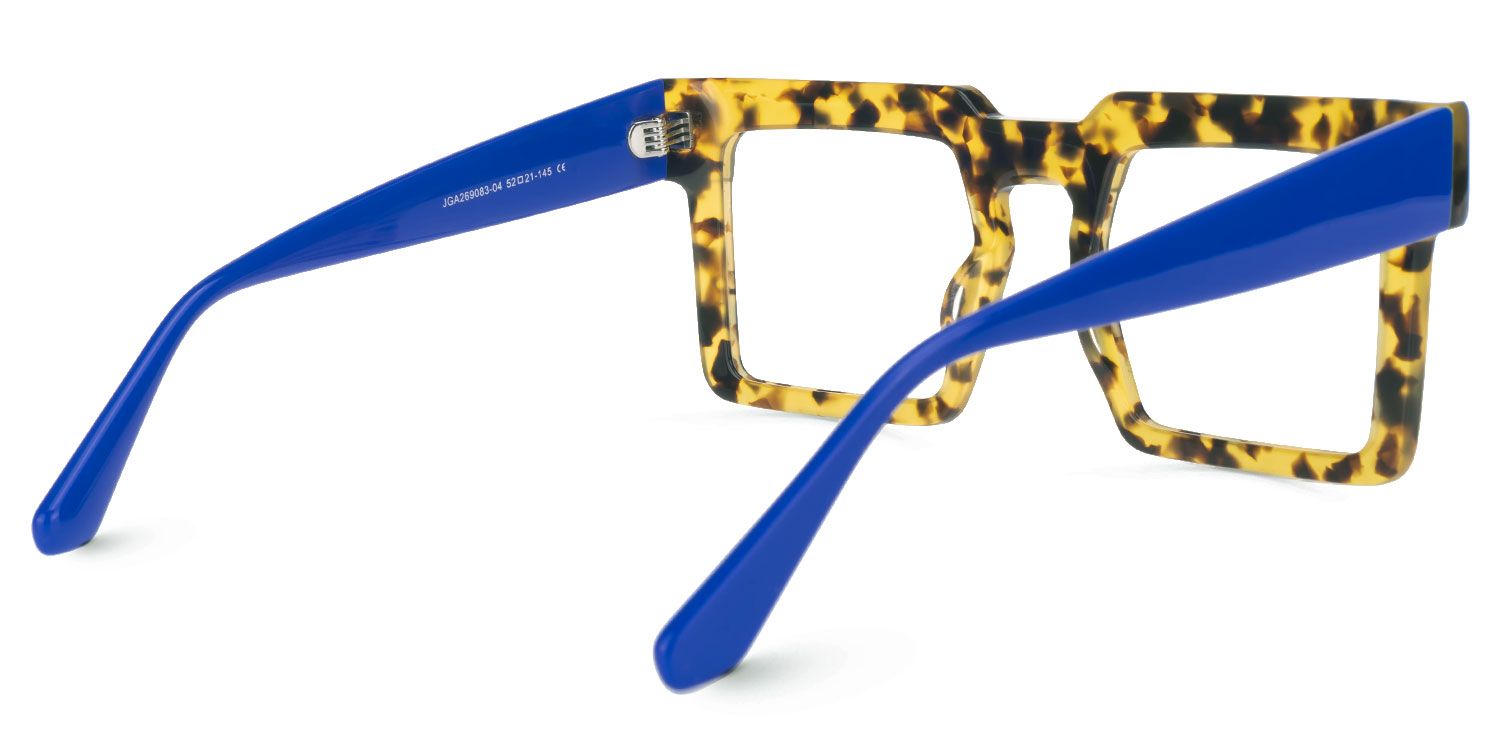 Elinoah - Square Tortoise Eyeglasses | Vooglam Side View