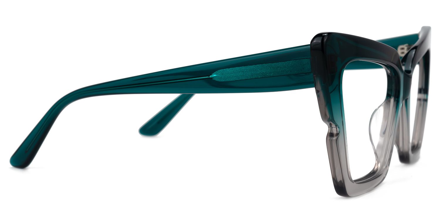 Fabiano - Cat Eye Green Eyeglasses | Vooglam 4