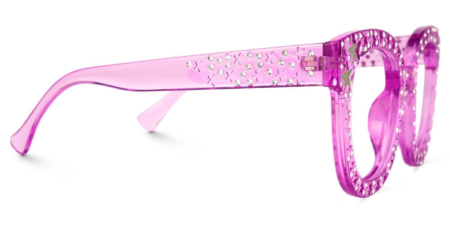 Candice - Square Purple Eyeglasses | Vooglam 4