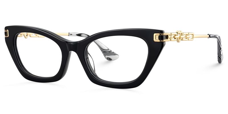 Siren - Cat Eye Black Eyeglasses | Vooglam