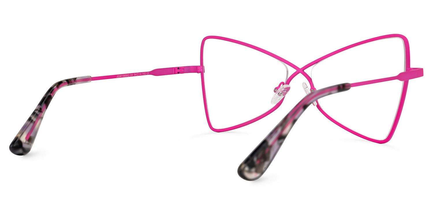 Ebba - Butterfly Pink Eyeglasses | Vooglam Side View