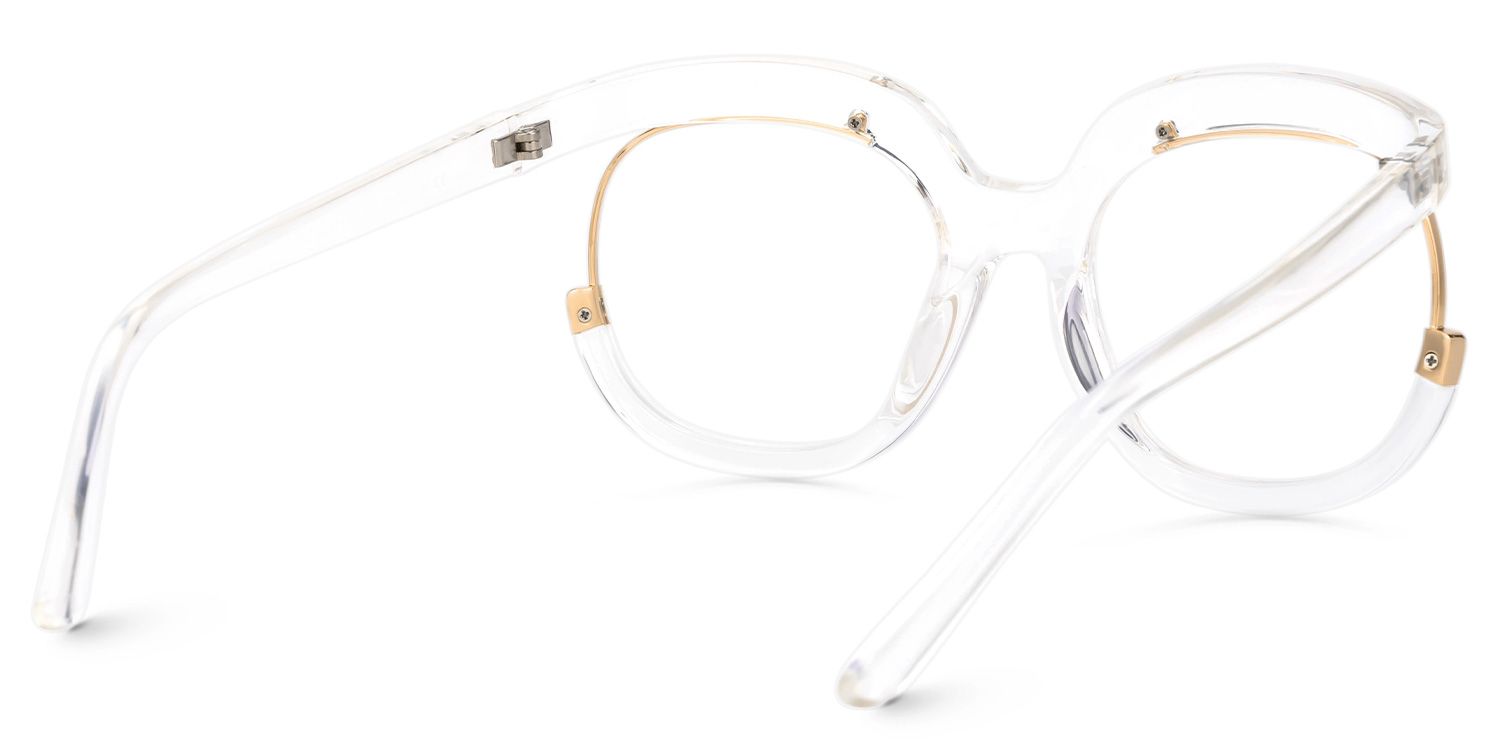 Fredia Avant-Garde Crystal Glasses with Gold Accents | Vooglam Side View