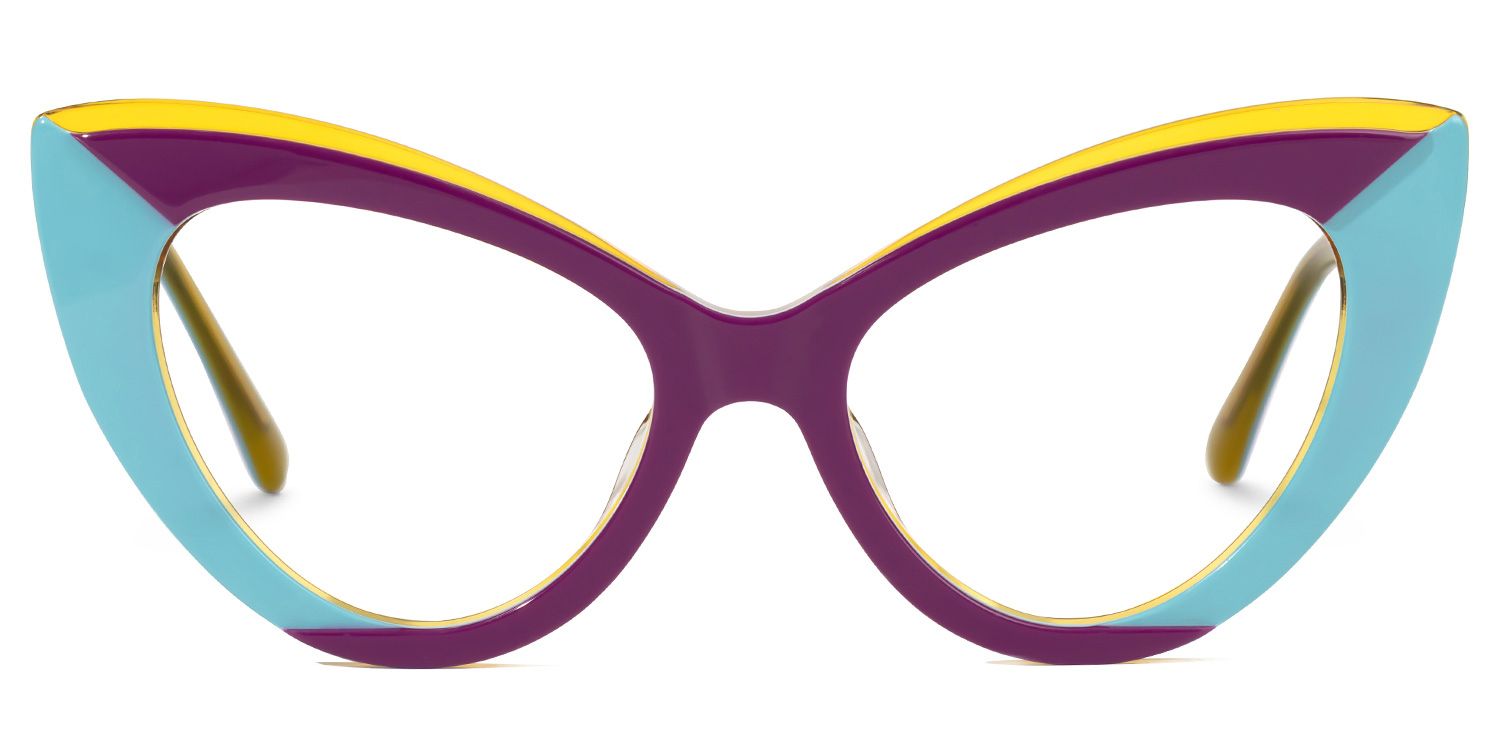 Darcie - Cat Eye Purple/Blue Eyeglasses Angle View