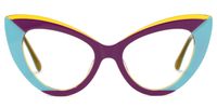 Darcie - Cat Eye Purple/Blue Eyeglasses Angle View