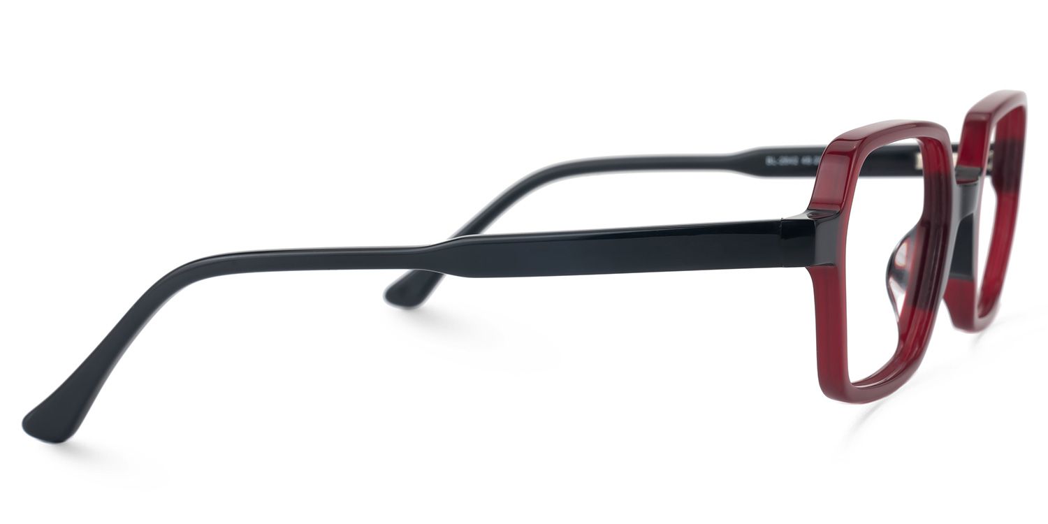 Eligius - Rectangle Red Eyeglasses | Vooglam 4