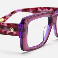 Kente - Rectangle Purple Eyeglasses | Vooglam Design Details
