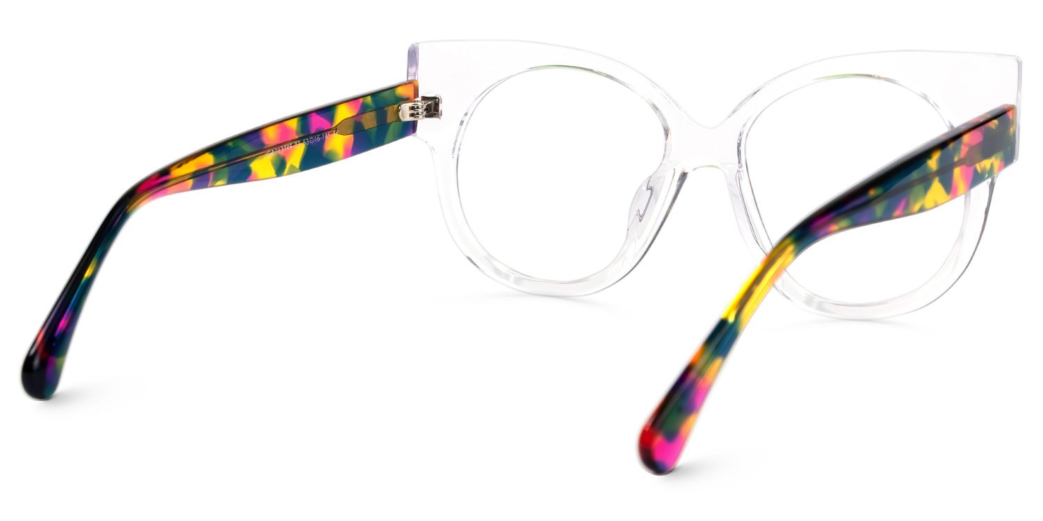 Kineks - Round Crystal Eyeglasses by Vooglam - Side View