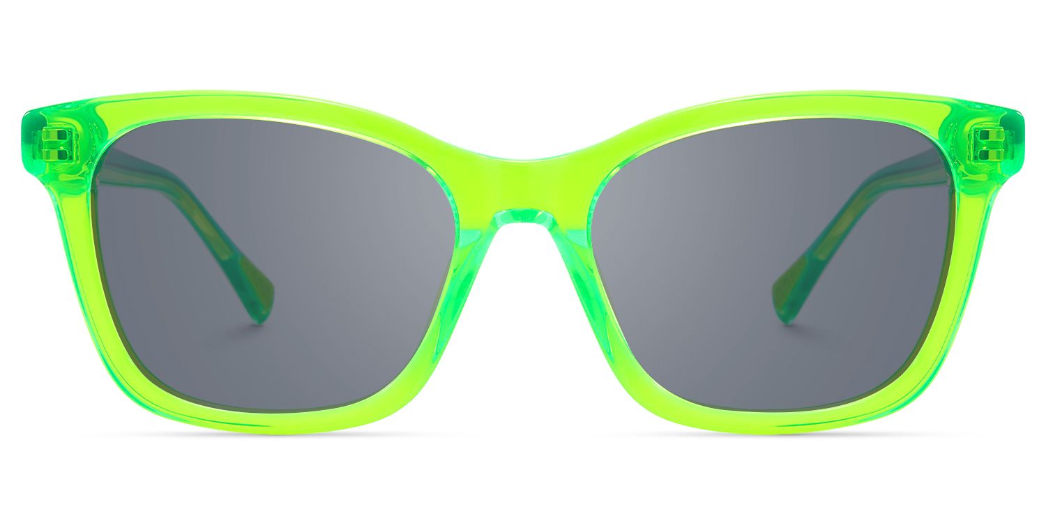 Coexist - Rectangle Green Sunglasses | Vooglam Angle View