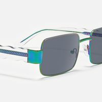 Odelya - Rectangle Multicolor Sunglasses | Vooglam Design Details