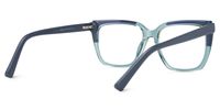 Elske - Rectangle Blue Eyeglasses | Vooglam Side View