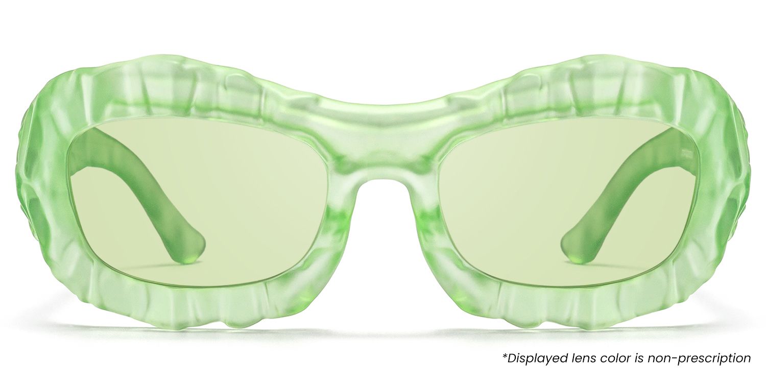 The Geologist - Geometric Green Sunglasses | Vooglam Product Details 1