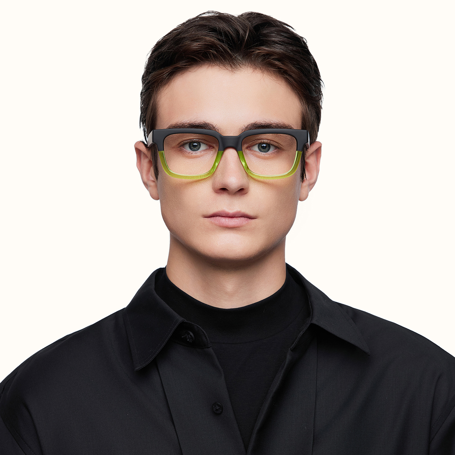 Strobe - Rectangle Two-tone Eyeglasses - 1