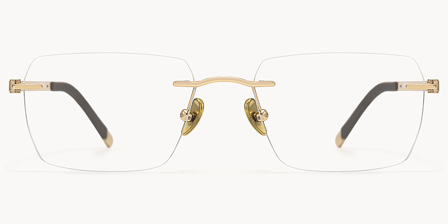 Glaze - Rectangle Gold Eyeglasses - 1