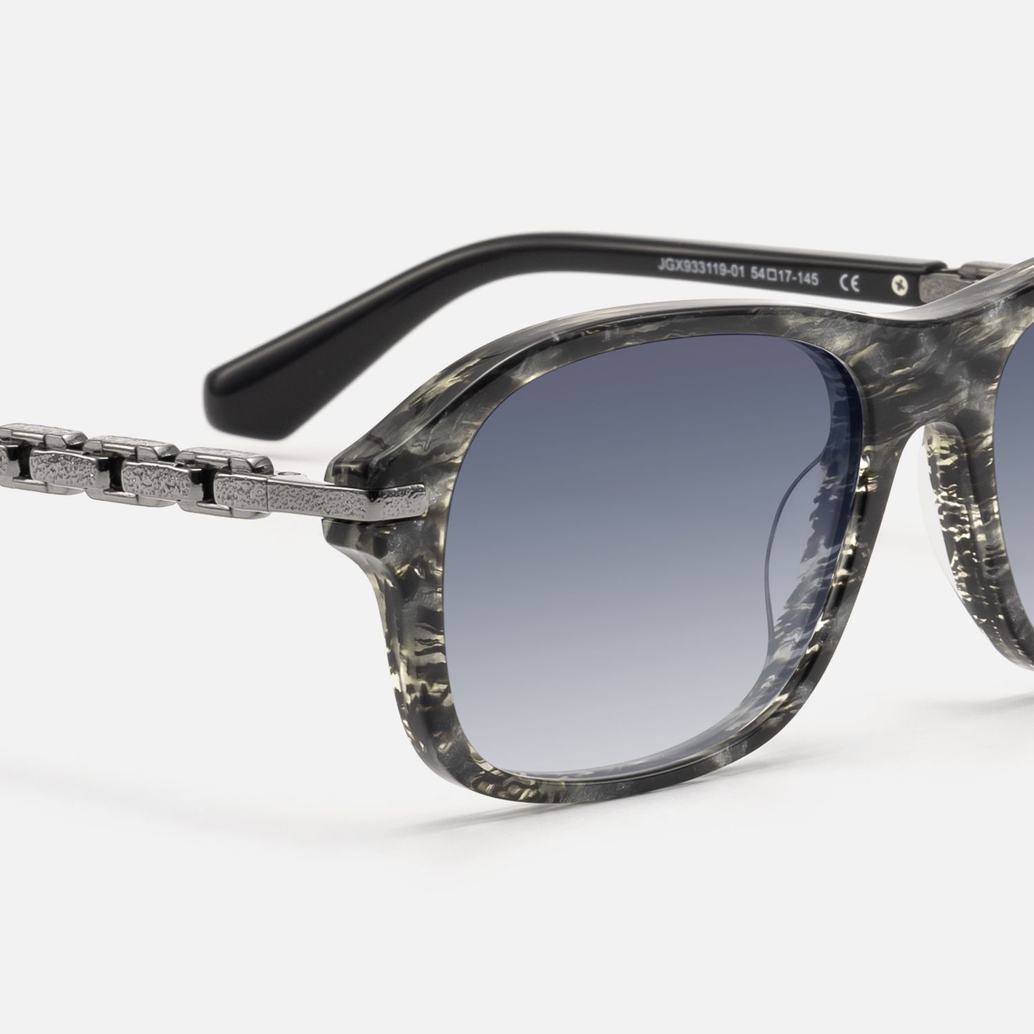 Albini - Black Marble Gunmetal Gradient Shades | Vooglam Design Details