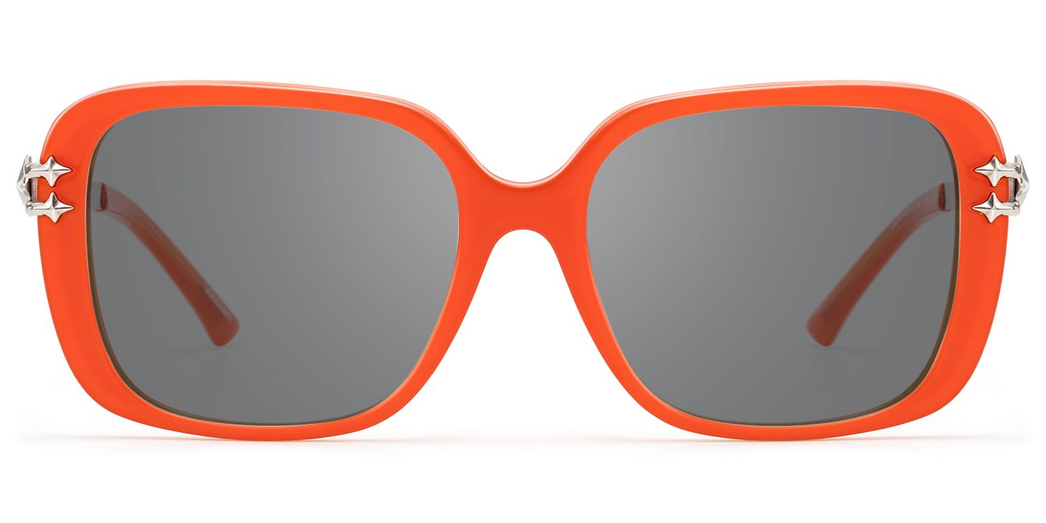Nova - Bright Orange Gray Tint Y2K Star Shades by Vooglam Product Details 1