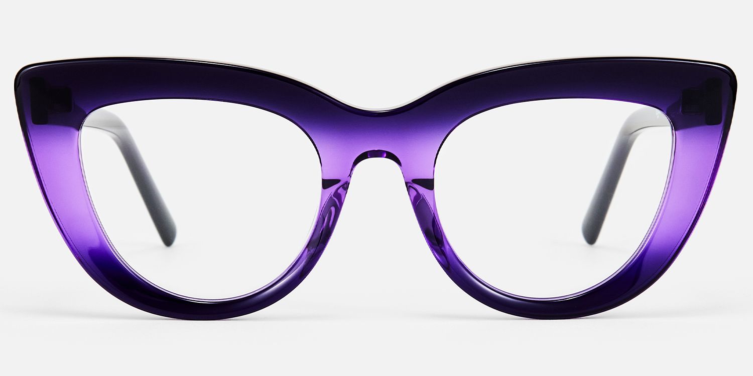Pastora - Classic Retro Purple Cat Eye Glasses product detail 2