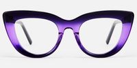 Pastora - Classic Retro Purple Cat Eye Glasses | Vooglam Angle View