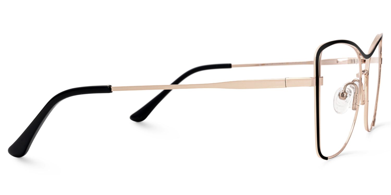 Omar - Aviator Black Eyeglasses | Vooglam 4