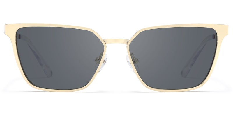 Hologram - Rectangle Gold Sunglasses