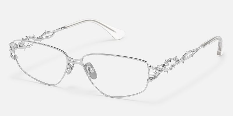 Spine - Silver Spine Deco Gothic Eyewear | Vooglam