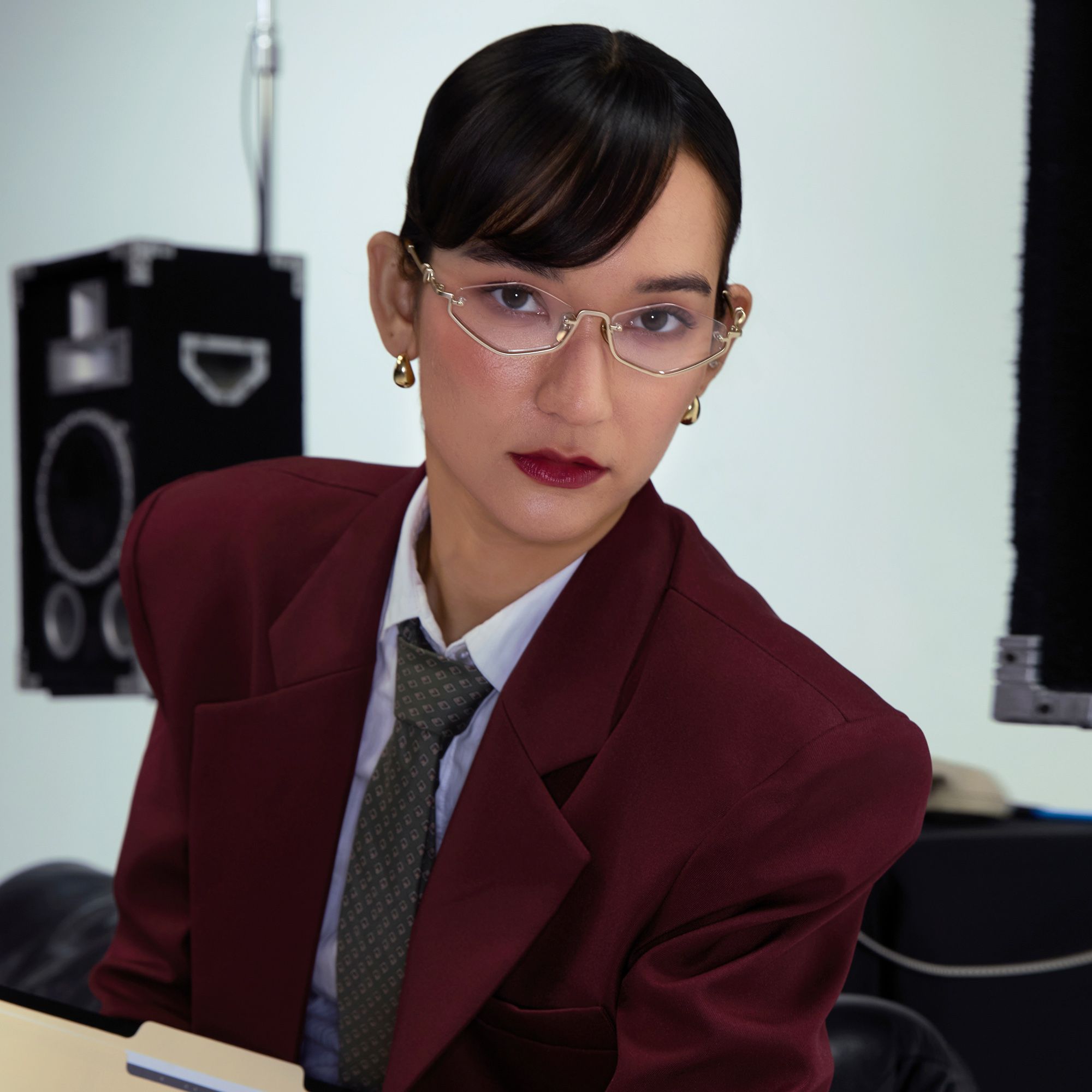 Explore the design story of Niseko - Shiny Gold Tortoise Half Rim RX Glasses | Vooglam