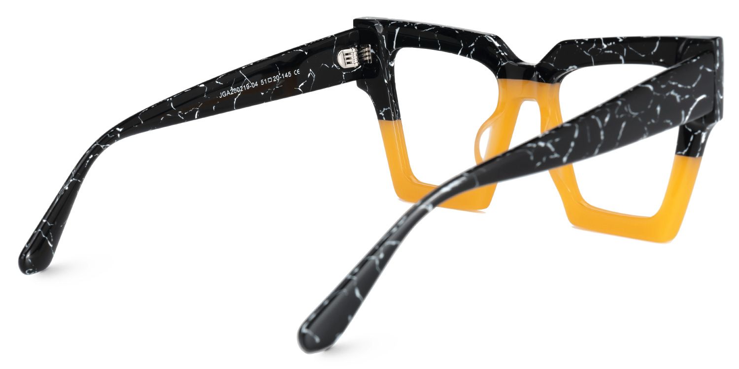Eleora - Square Brown/Tortoise Eyeglasses by Vooglam - Side View