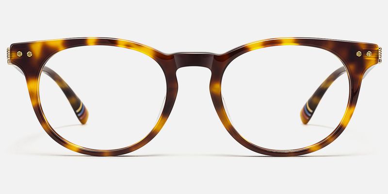 Vintel - Rectangle Tortoise Eyeglasses