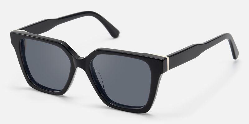 Eclipse - Square Black Sunglasses