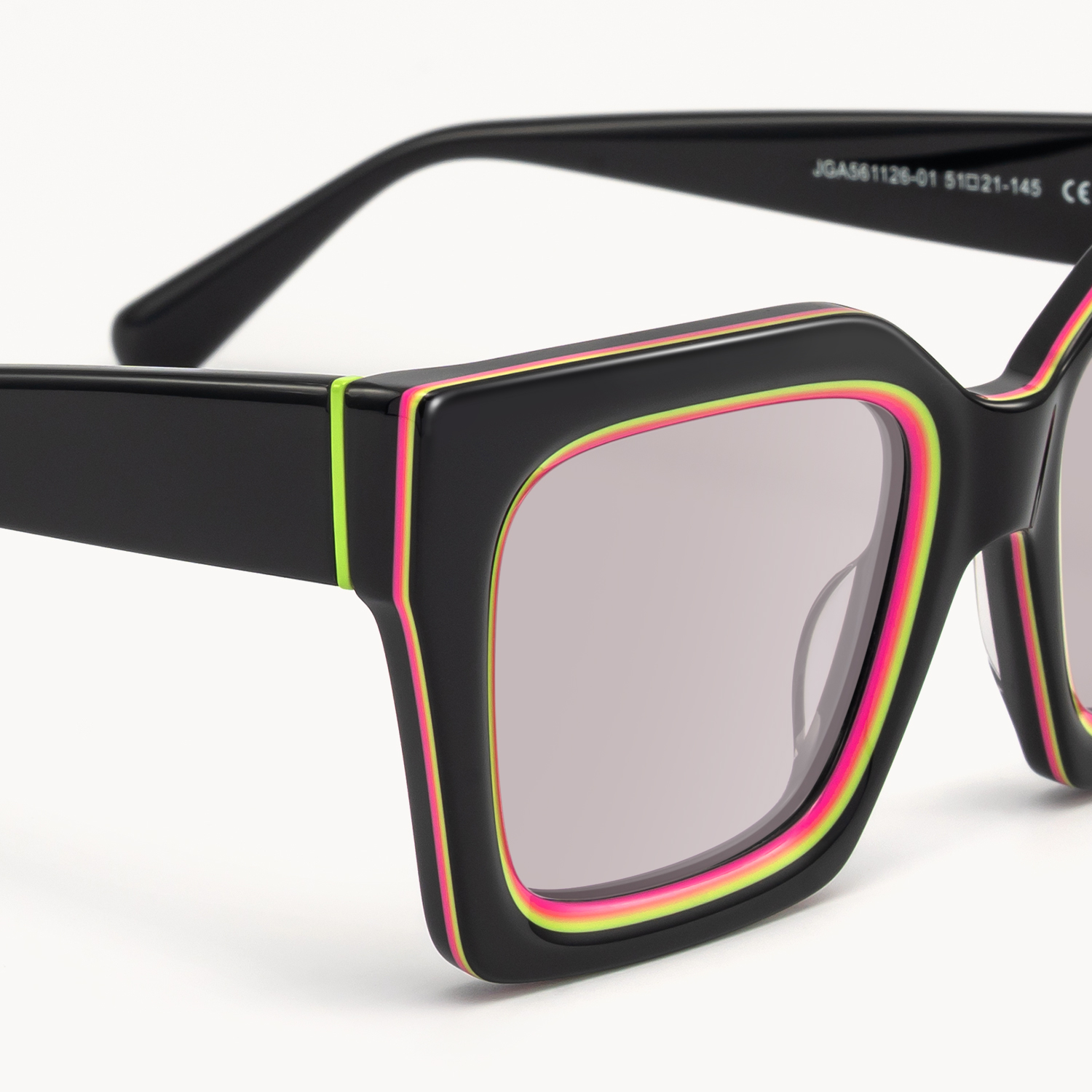 Trance - Square Black Sunglasses - 4