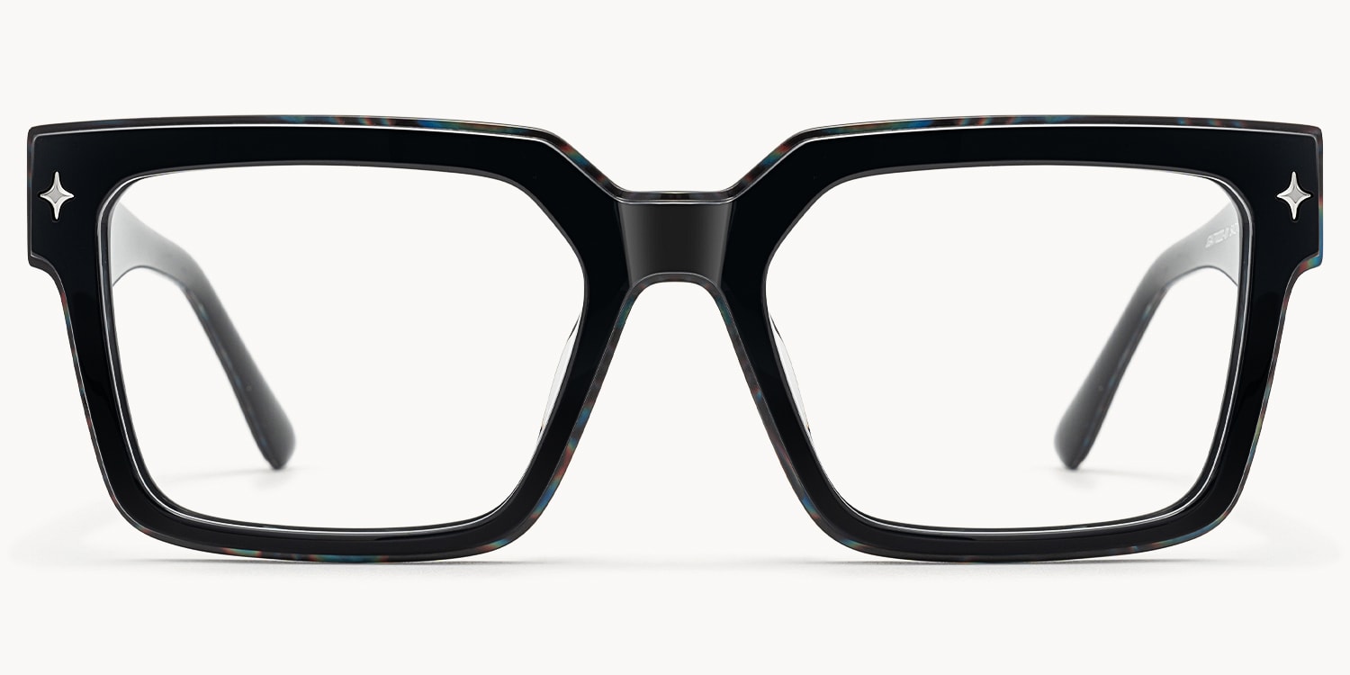Havok - Rectangle Black Eyeglasses - 1