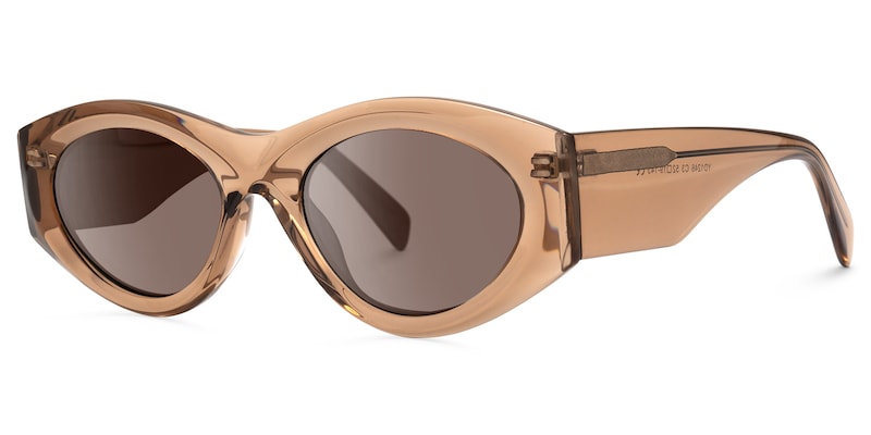 Aura - Cat Eye Champagne Sunglasses