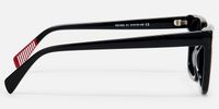 Valor - Square Black Sunglasses | Vooglam Side View