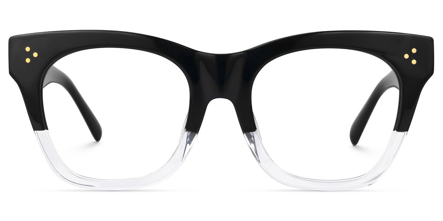 Carole - Rectangle Black/Crystal Eyeglasses product detail 2