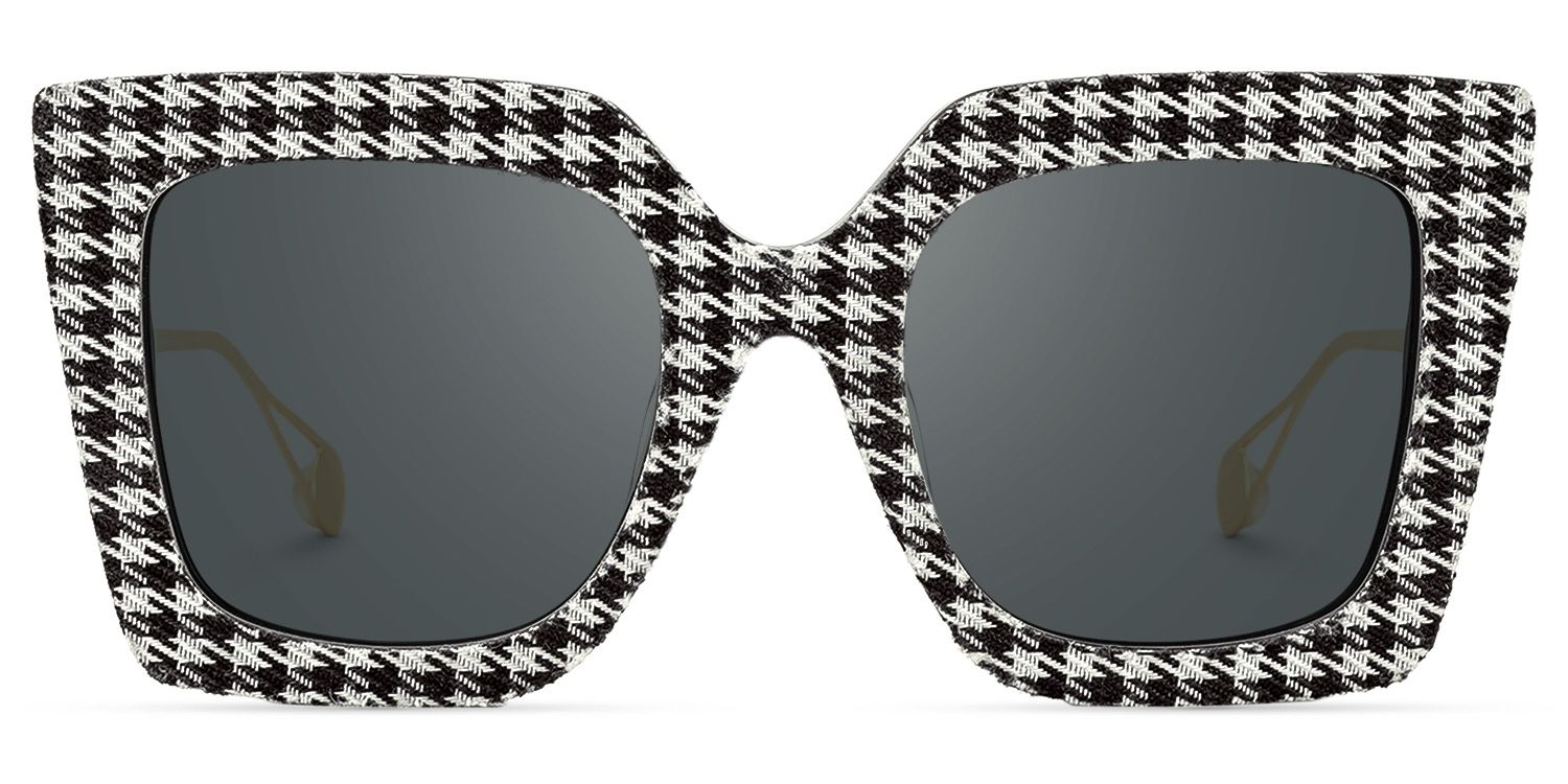 Faustus - Square Pattern Sunglasses | Vooglam Angle View