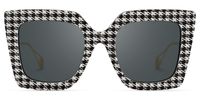 Faustus - Square Pattern Sunglasses | Vooglam Angle View