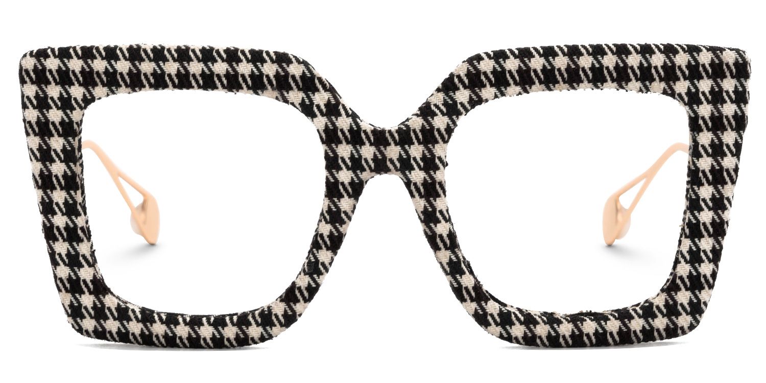 Faustus - Square Pattern Eyeglasses | Vooglam Angle View