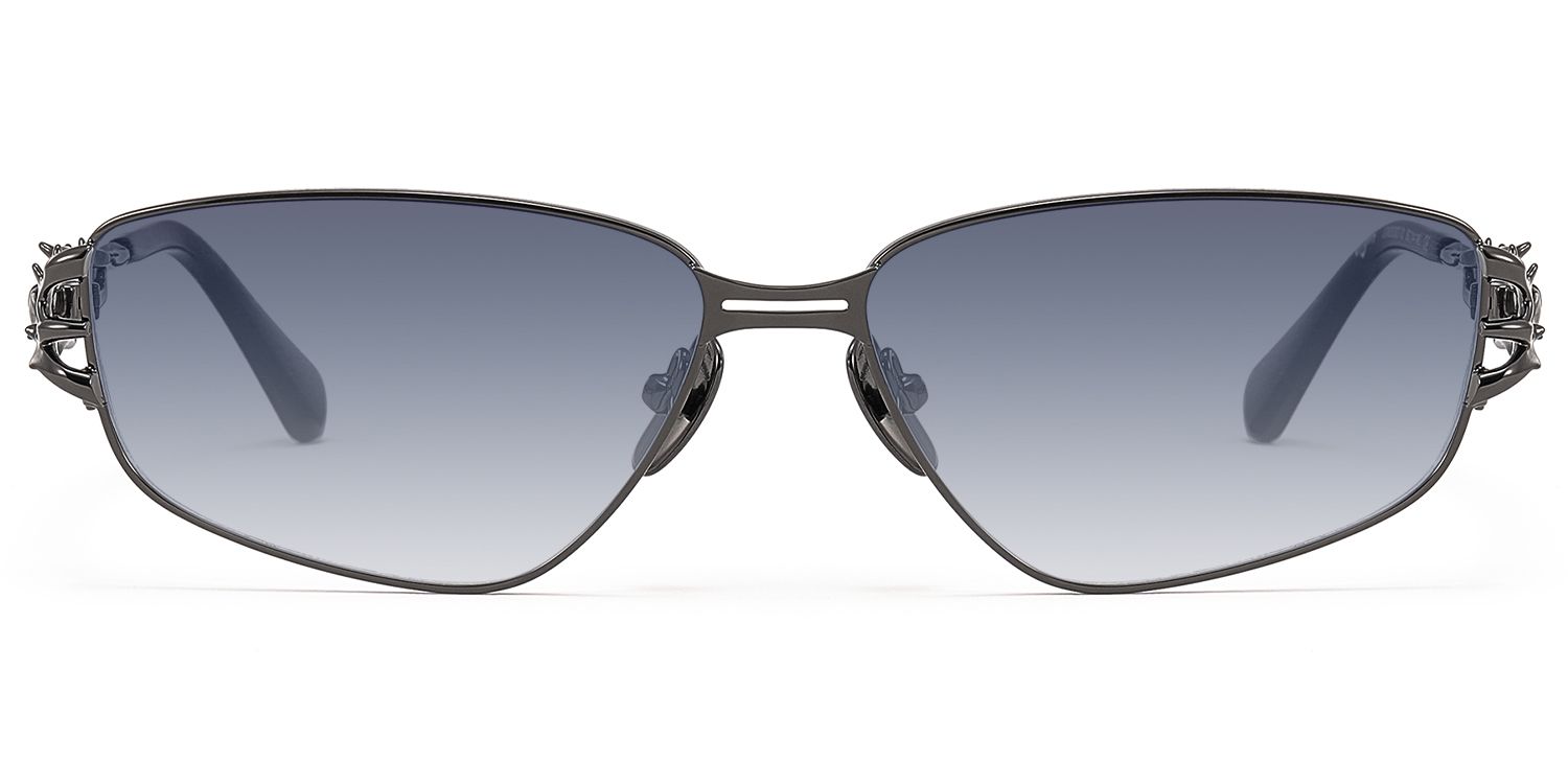 Spine - Geometric Grey Sunglasses| Vooglam Product Details 1