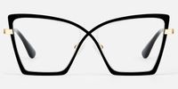 Felicja - Butterfly Black Eyeglasses | Vooglam Angle View