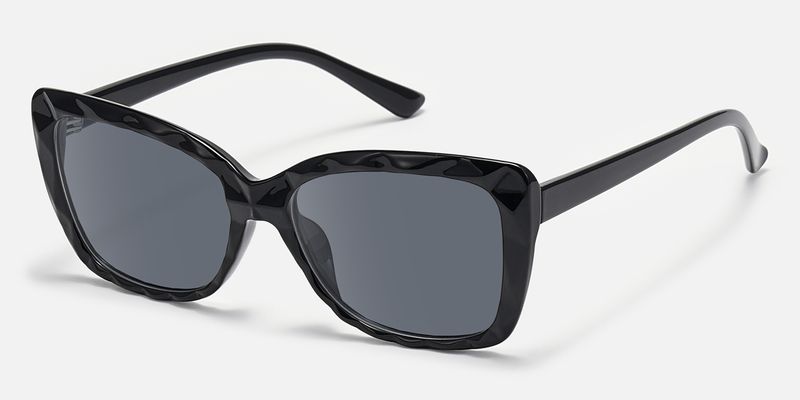 Letitia - Rectangle Black Sunglasses