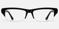 Kairo - Black Semi Rimless Acetate Glasses | Vooglam Angle View