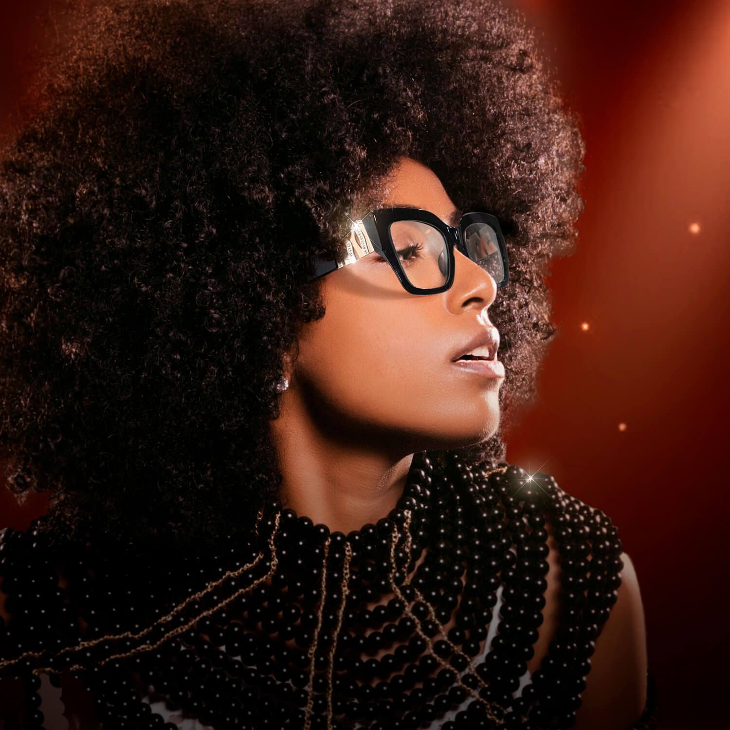 Sable - Square Black Eyeglasses | Vooglam On Model